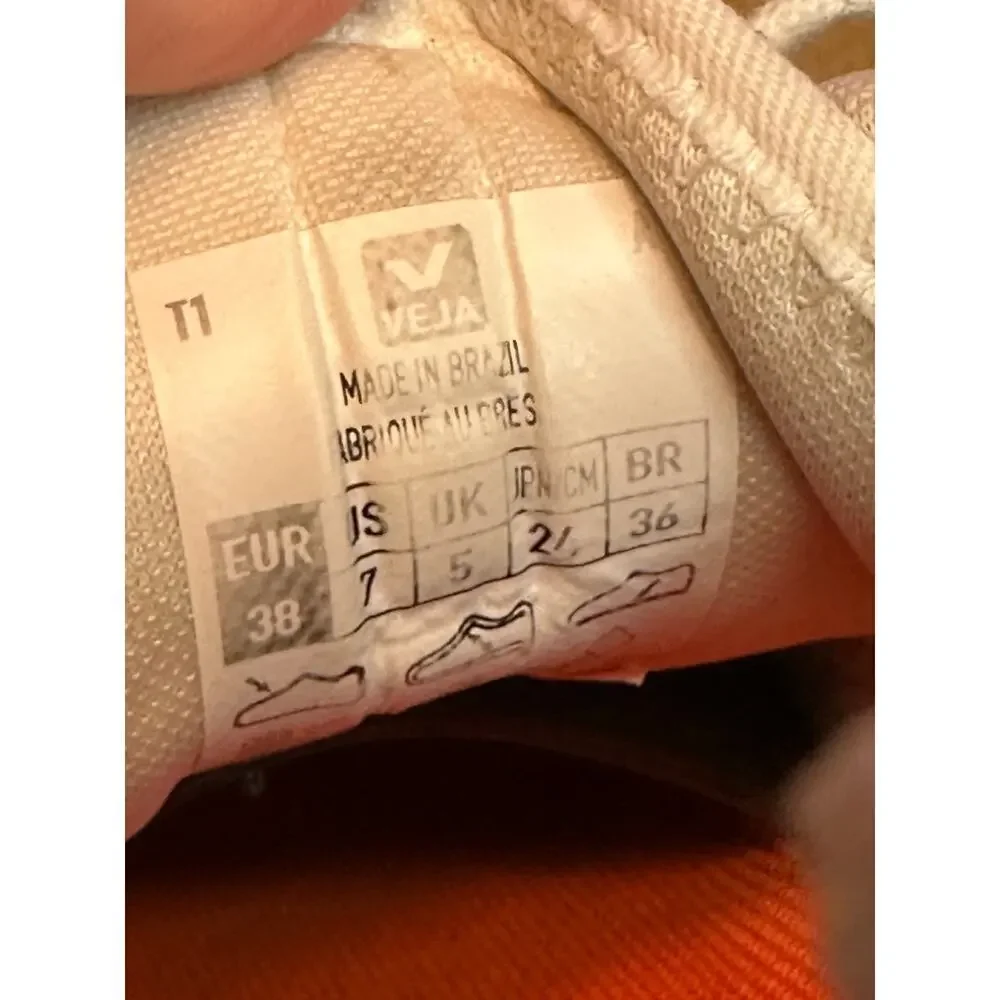 VEJA Venturi Alveomesh White Pierre Natural‎ Size 7